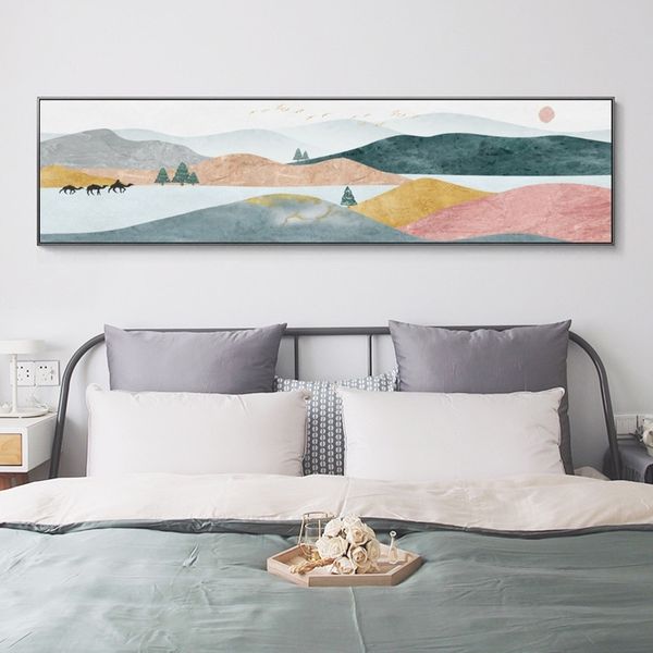 

modern wall art canvas abstract landscape oil painting for bedroom decoration scandinavian art posters prints nordic picture for home decor