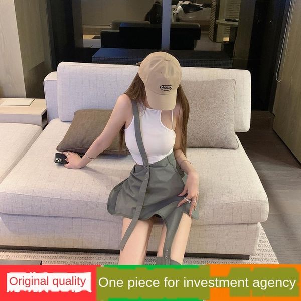 

momoshero жилет ремень женский 2020 лето новый дизайн чувство талии подвергается короткий внешний износ похудение top coat топ, Camo