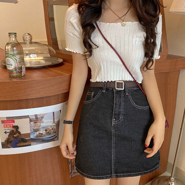 

women's summer t-shirt loose solid color short sleeve exposed navel was thin casual yoga top, White;red