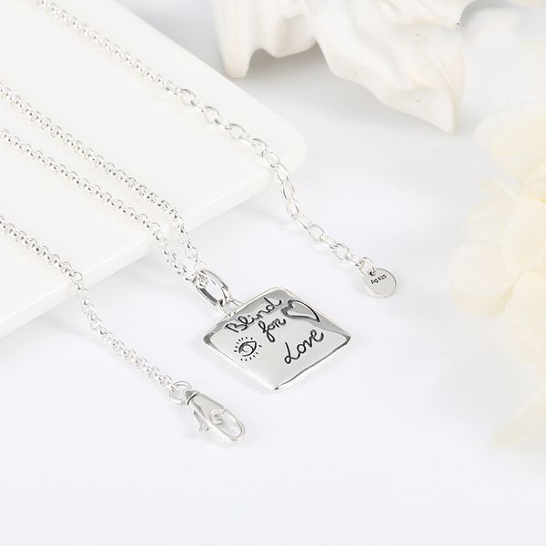 

925 sterling silver love fearless necklace men and women retro sterling silver love fearless flower and bird square pendant necklace