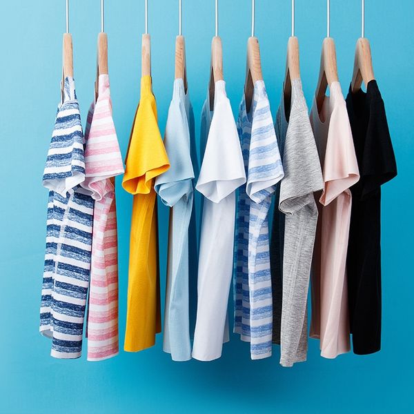 

children's seamless short-sleeved soft comfortable breathable boys and girls modal half sleeve base thin summer t-shirt t-shirt, Blue