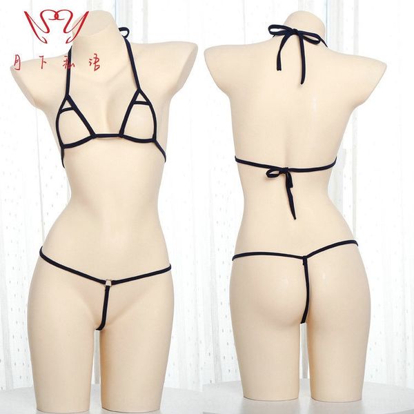 

whispering under the moon three-point hollow 1833 whispering under the moon underwear underwear three-point hollow 1833, Black;white