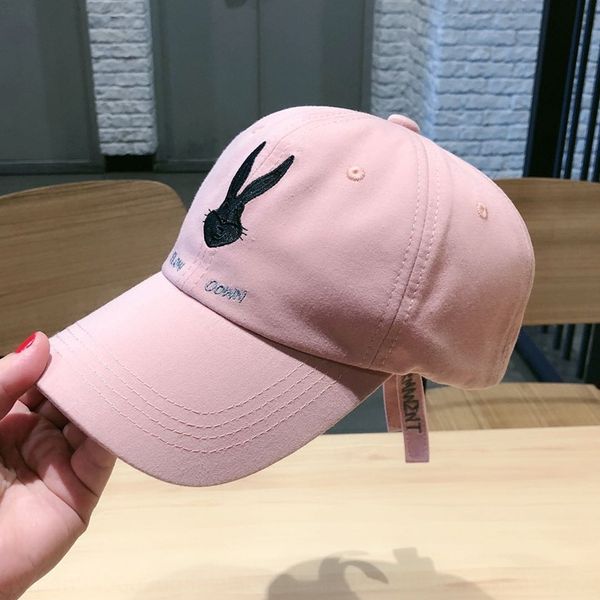 

pcu3t summer new net red rabbit eight brother embroidery cute baseball cap baseball cap sun hat sun hat female sunshade breathable thin styl, Blue;gray