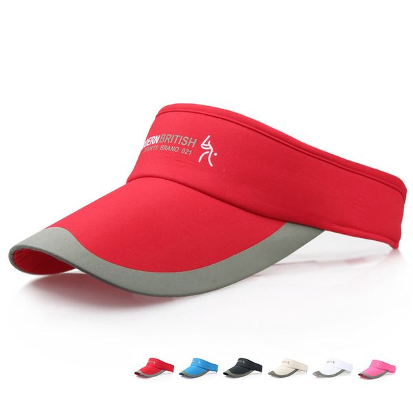 

men cotton cap adjustable for running tennis golf empty visor cap women sunscreen fishing bone hats gorras, Silver