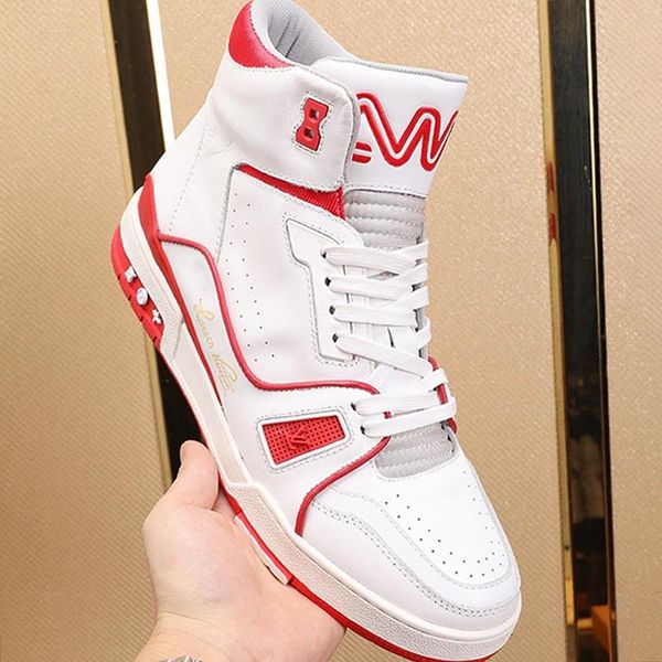 

men casual shoes fashion luxury ankle boots trainer sneaker mid -mens shoes casual design with original box zapatos de hombre sale