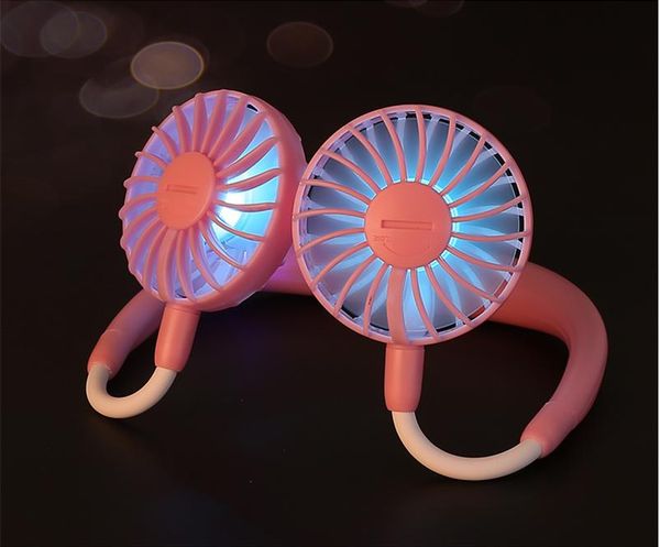 

new led light aroma sponge портативной мини спорт вентилятор и носимый спорт usb висит шеи перезаряжаемой спорт вентилятор