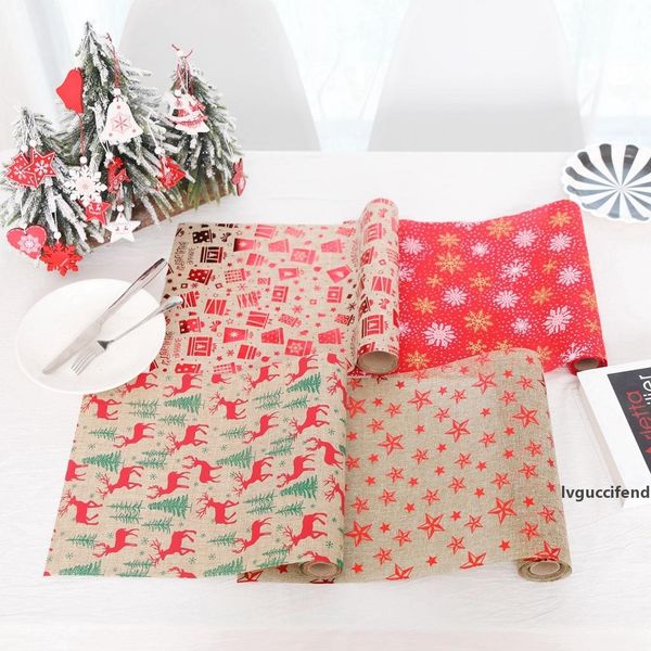 

new christmas decorative table runner table cloth polyester christmas flag for home wedding holiday christmas decorations ing