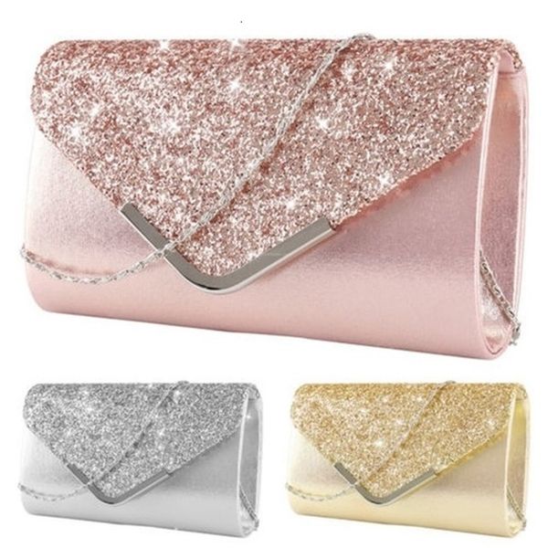 

women evening clutch bag female crystal day clutch wedding purse party banquet black gold polyester silver clutches bag sequin shoulder p