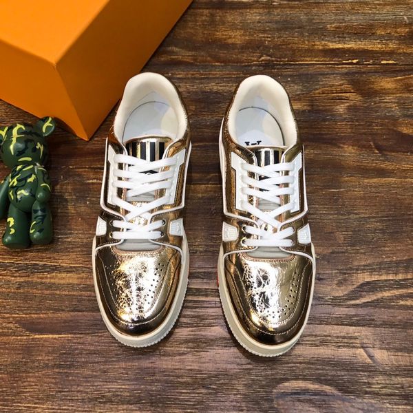 

2020 new trainer sneakers men's daily casual shoes leather fashion sneakers 38-45
