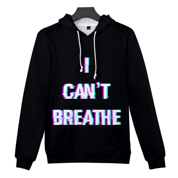 

fashion i can't breathe 3d print hoodie sweatshirt men/women kpop 2020 loose casual harajuku hooded streetwear clothes, Black