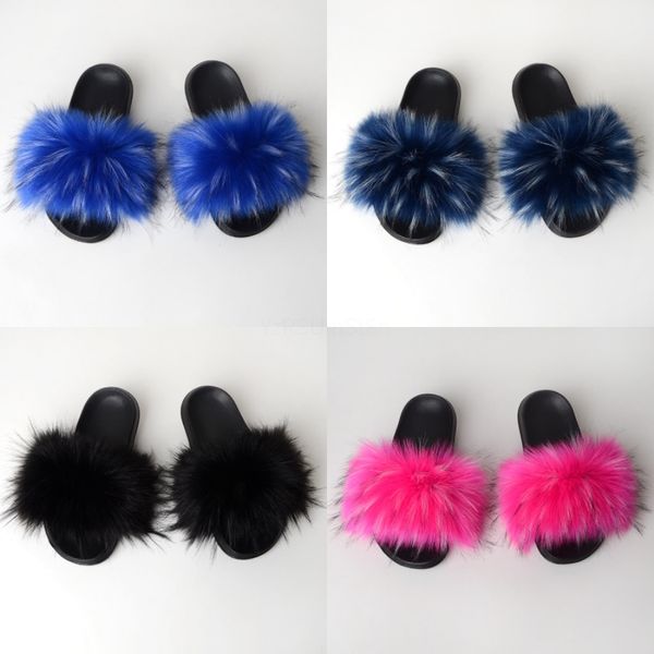 

leadcat fenty rihanna shoes women slippers indoor sandals girls fashion scuffs pink black white grey fur slides without #565