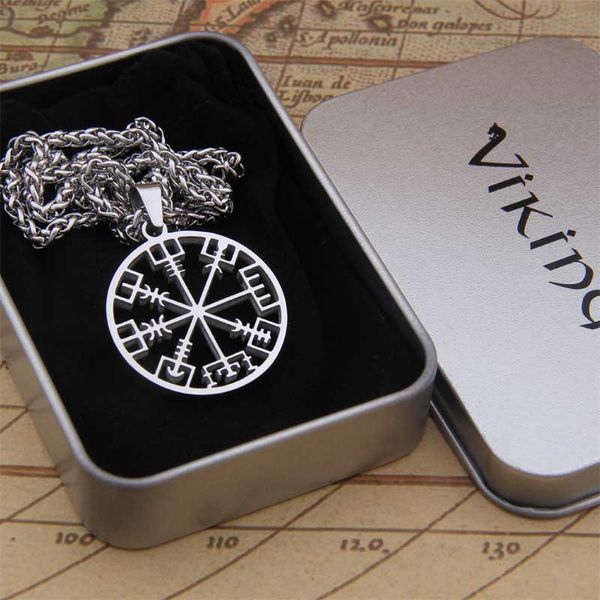 

dropshiping new arrival stainless steel viking nordic rune pendant necklace men gift, Silver