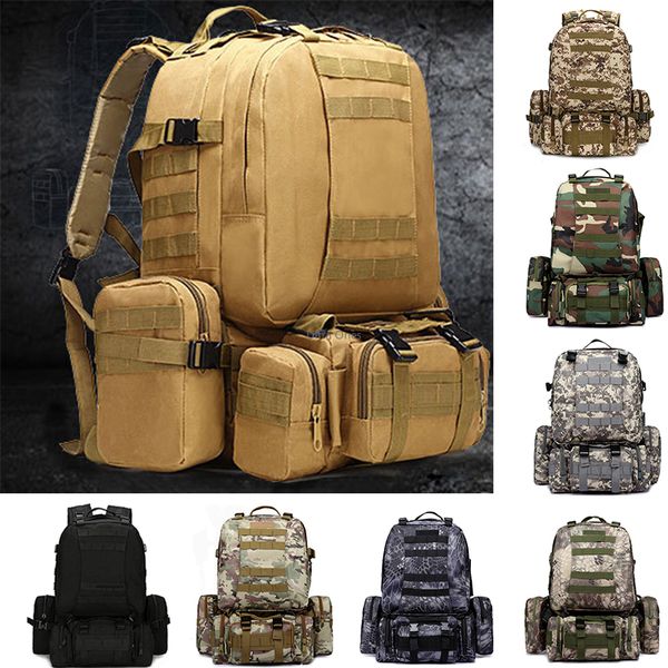 

outdoor bags large capacity tactical backpack camo hiking fishing climbing rucksacks camping trekking softback hunting sports bag