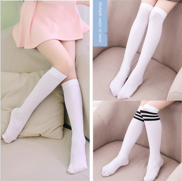 

striped over-knee socks velvet black and white striped student middle thin stockings stockings, Pink;yellow
