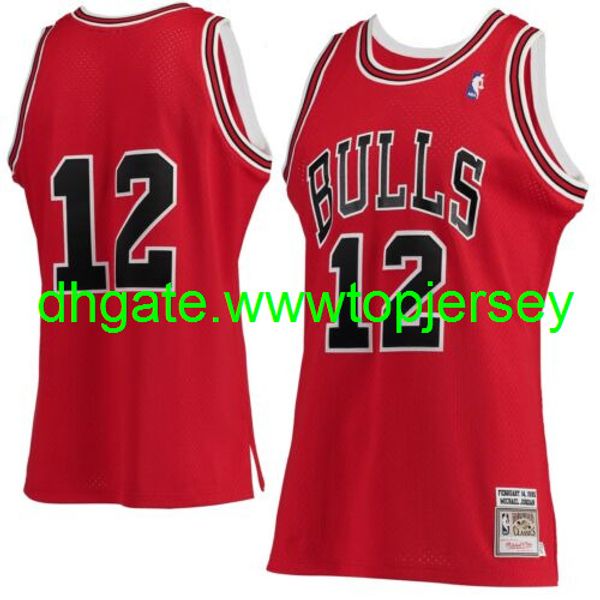 

michael jor dans #12 mitchell & ness red 1990 jersey throwbacks vest stitched basketball jerseys, Gray