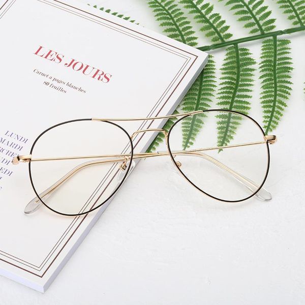 

20020 new anti blu ray fashion simple titanium anti blu ray glasses art students goggles can be equipped with myopia astigmatismdr27710, White;black