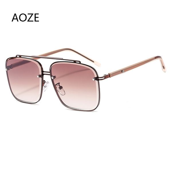 

aoze2020 luxury fashion classic mach six style gradient sunglasses cool vintage design brand sunglasses 5886, White;black