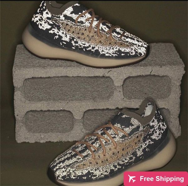 

authentic originals 380 mist running shoes men women kanye west wave runner 3m reflective non -reflective brown sneakers sports with b