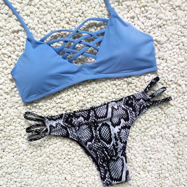 

leopard print bikinis women halter cut out bandgae bathing suit swimwear female summer brazilian beach swimsuit biquini, White;black