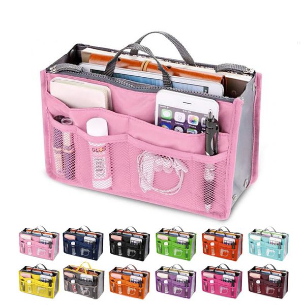 

storage bag insert bag large lined womens cosmetic bag nylon travel insert storage handbag womens handbag