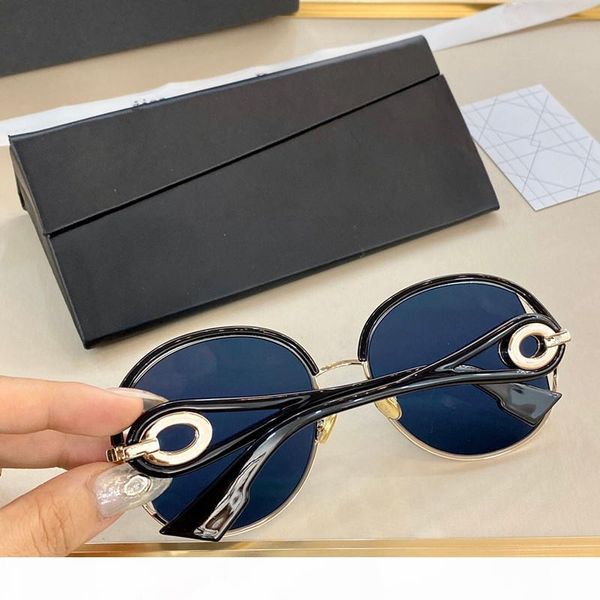 

new volute fashion selling sunglasses designer round plate metal combination glasses simple elegant summer style eyewear uv400 protection, White;black