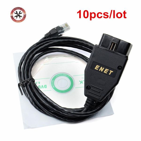 

10pcs / серия автомобилей диагностический кабель enet (ethernet к obd) интерфейсный кабель для b-m-w e-sys иком кодирование для b-m-w f-сери
