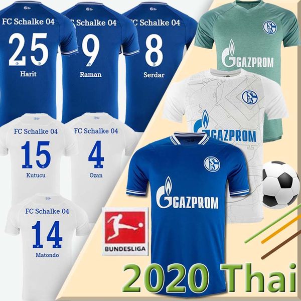 

20 21 fc schalke 04 soccer jersey bentaleb 2019 2020 schalke caligiuri football shirt kutucu burgstaller mckennie fuÃball-trikot, Black;yellow