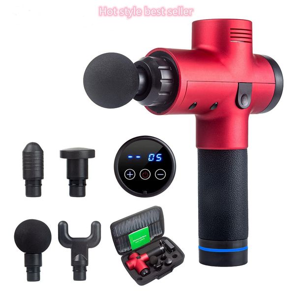 

1800-4200/min electric muscle massager therapy fascia massage gun deep vibration muscle relaxation fitness equipment with bag