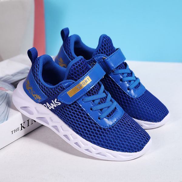 

gf7zy 2020 new children's sports sports shoes shoes comfortable mesh men's single mesh hollowed-out leisure children's sneake, Black