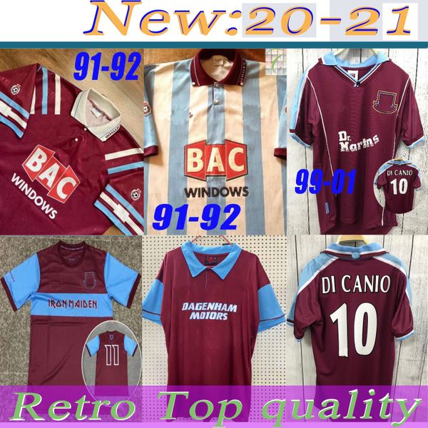 

91 92 95 97 west centenary retro years cole di canio lampard dicks 1999 00 jersey camiseta 100 th retro 99 00 home ham retro soccer jersey, Black;yellow