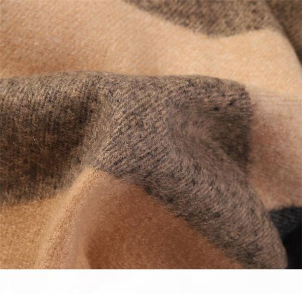 

r 2018 winter cashmere scarf high -end soft thick cashmere scarf fashion men 's and women 's scarf 200 *70cm, Blue;gray