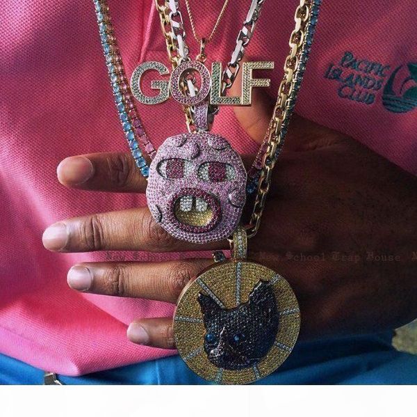 

r golf wang tyler the creater weird big front teeth pendant hip hop rapper dj necklace accessory, Silver