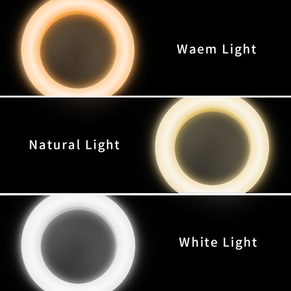 

quality10 dimmable camera studio video led ring light 3200-5600k for selfie smart phone makeup live youtube portrait light