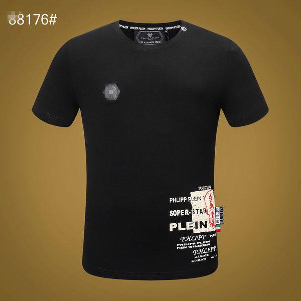 

2020ss spring and summer new high grade cotton printing short sleeve round neck panel t-shirt size: m--xl-xxl-xxxl color: black white, White;black