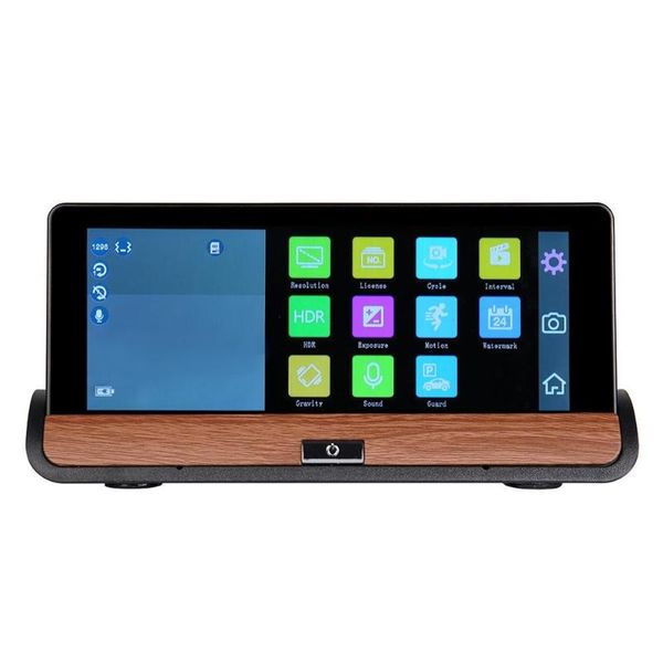 

7 inch center console driving recorder front and rear wide angle double lens video gravity sensing automatic recorder car dvr