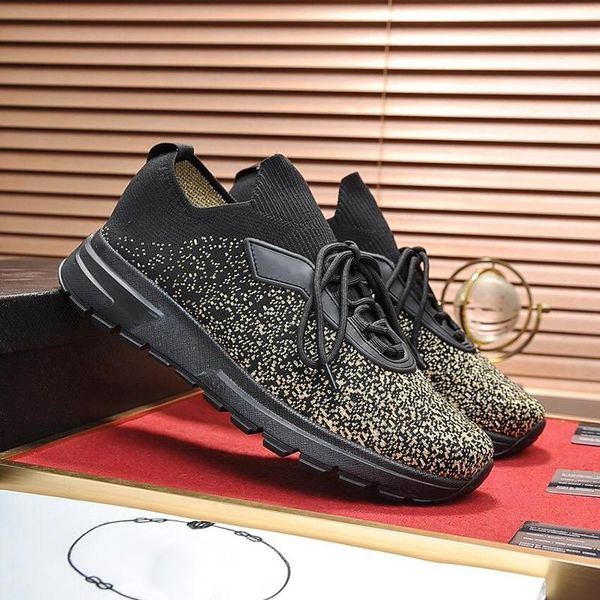 

lightweight prax 01 knit fabric sneakers mens shoes herren luxus marken schuhe autumn and winter casual shoes fashion lace -up men shoes, Black