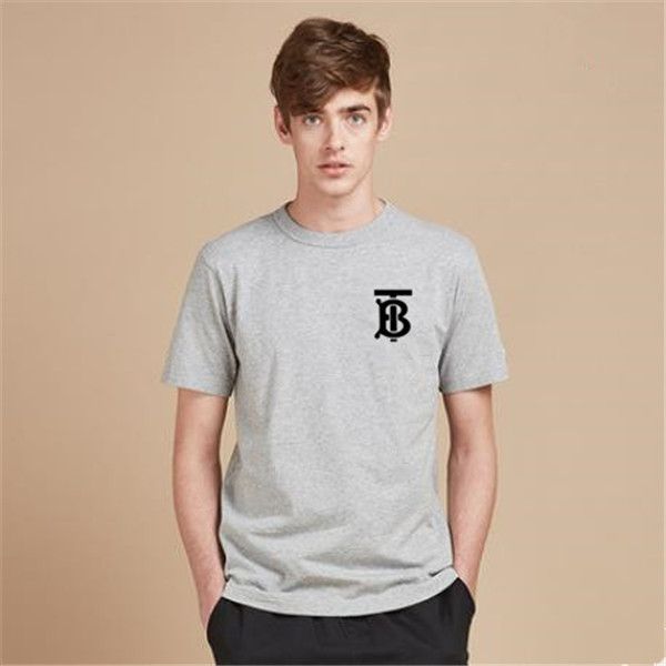 

2020 fashion big broken hole man clothes women men clothing cotton print letter short sleeve t-shirt burb̴erry, White;black