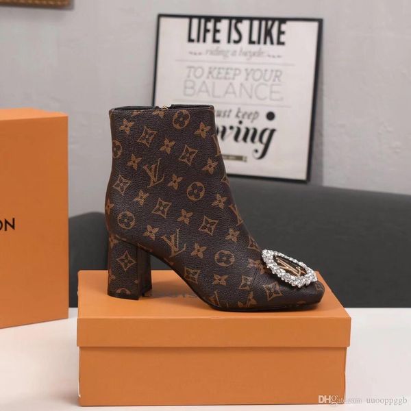 

2019g new ladies casual fashion booties luxury women's travel party shoes, original box packaging fast deliverr, Black