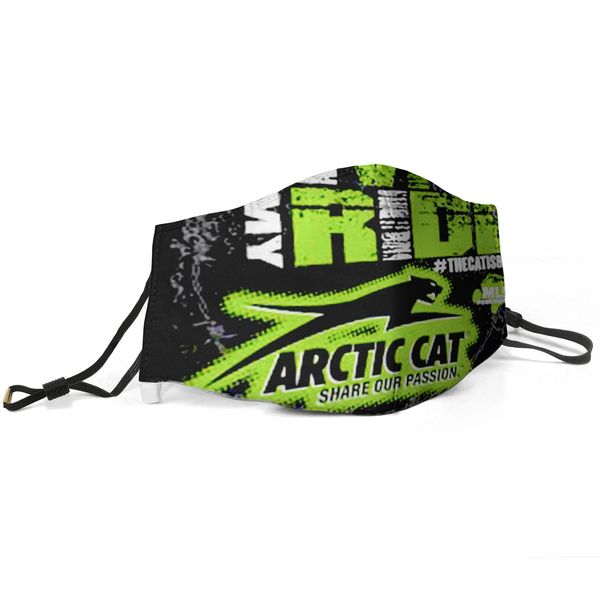 

women men face mask dust mask muffle arctic cat revive my ride with adjustable ear hookbud light blue, Silver