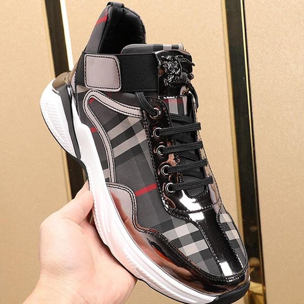 

drop ship mens shoes autumn and winter comfortable footwears fashion sneakers plus size lace -up luxury men shoes herren luxus marken schuhe, Black