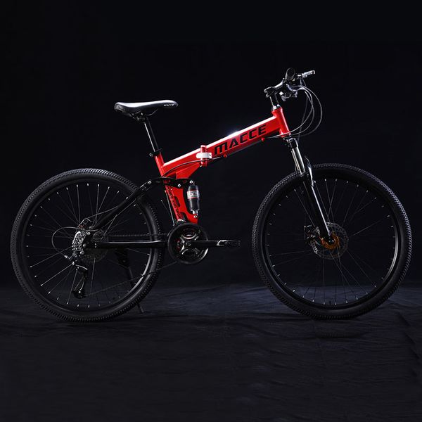 

24 inch opvouwbare mountainbike 21 snelheid dubbele schokabsorptie off-road variabele snelheid volwassen student een wielen fiets