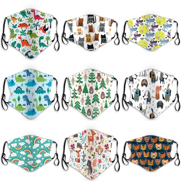 

pm2.5 children anti-pollution masks boys girls cartoon mouth face masks kids anti-dust breathable washable reusable cotton mask hh9-3034#609