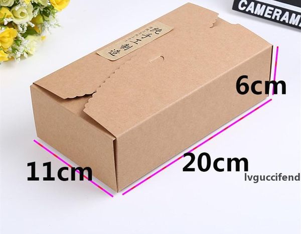 

20*11*6cm brown kraft paper box,candy biscuit cake box, handmade packaging box gift paper boxes 50pcs/lot