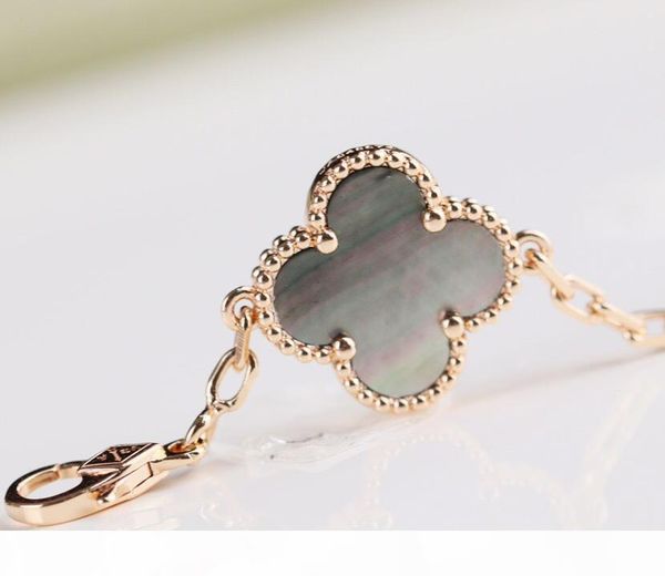 

luxurious quality grey shell and diamond for women charm bracelet party jewelry gift ps3446, Golden;silver