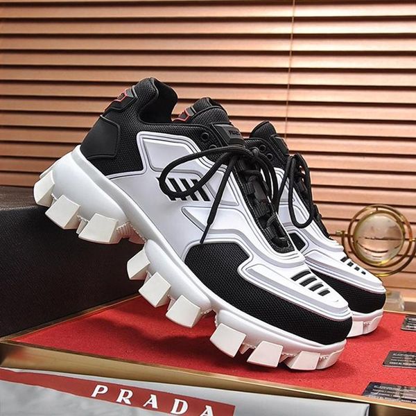 

comfortable mens shoes fashion classic sports shoes cloudbust thunder knit sneakers luxury lace -up casual men shoes chaussures pour hommes, Black