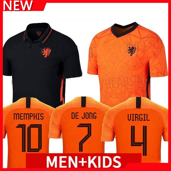 

2020 2021 netherlands soccer jersey holland football jerseys kits shirt 20 21 camisa de futebol maillot de foot kids retro soccer jerseys, Black;yellow