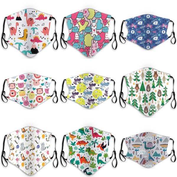 

7 colors cotton face masks kids and anti dust mouth mask washable reusable face masks zza2097-1 500pcs#405