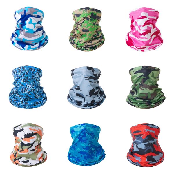 

men sports bicycle multi functional bandana headband camouflage seamless tubular magic bandanas ring women scarf climbing#522#844, Black