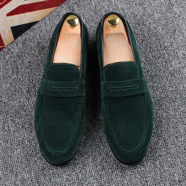 

england style mens casual party nightclub dress cow leather shoes breathable slip on lazy shoe black green red loafers chaussure