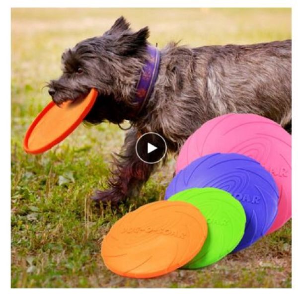 

1pcs funny silicone flying saucer dog cat toy dog game flying discs resistant chew puppy training interactive dog supplies